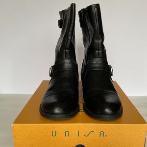UNISA Leather Boots with buckles size 8